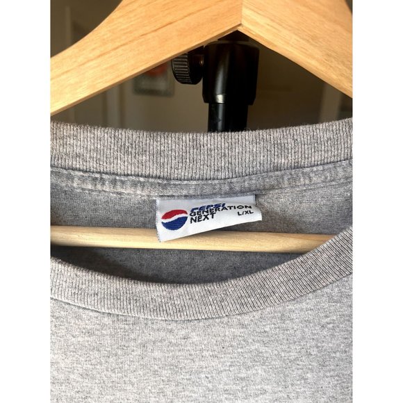 VINTAGE PEPSI LOGO NEXT GENERATION SINGLE STITCH GREY T SHIRT SIZE L/XL 80S 90S - Picture 4 of 5